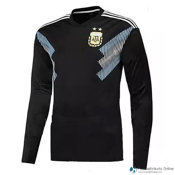 Argentinien Trikot Auswarts ML 2018 Schwarz Blau Fussballtrikots Günstig